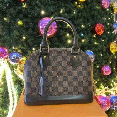 LOUIS VUITTON Alma BB ébène FULL SET. LUXE DE SECONDE MAIN AUTHENTIQUE