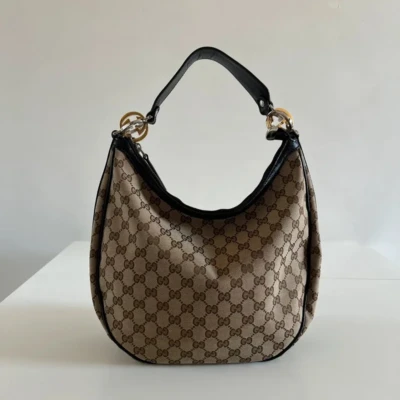 GUCCI sac hobo GG en toile Guccissima. SAC DE LUXE DE SECONDE MAIN AUTHENTIQUE CERTIFICAT D'AUTHENTICITE ENTRUPY. SAC DE LUXE D'OCCASION PAS CHER