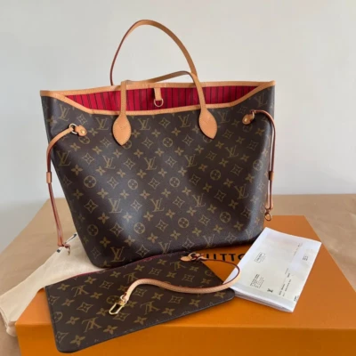 Louis Vuitton neverfull MM monogram pivoine. SAC DE LUXE DE SECONDE MAIN AUTHENTIQUE CERTIFICAT D'AUTHENTICITE ENTRUPY. SAC DE LUXE D'OCCASION PAS CHER.