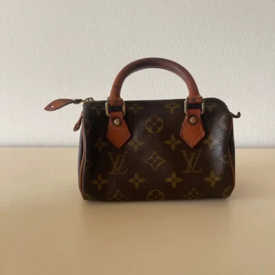 Louis Vuitton speedy nano mini HL vintage monogram SAC DE LUXE DE SECONDE MAIN AUTHENTIQUE. SAC VINTAGE; LV VINTAGE CERTIFICAT D'AUTHENTICITE ENTRUPY
