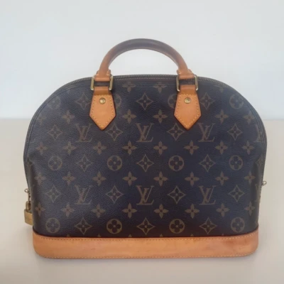 Louis Vuitton Alma PM monogram SAC DE LUXE DE SECONDE MAIN AUTHENTIQUE CERTIFICAT D'AUTHENTICITE ENTRUPY. SAC DE LUXE D'OCCASION PAS CHER.