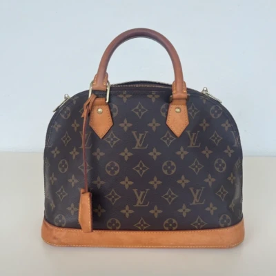 Louis Vuitton Alma PM monogram SAC DE LUXE DE SECONDE MAIN AUTHENTIQUE CERTIFICAT D'AUTHENTICITE ENTRUPY. SAC DE LUXE D'OCCASION PAS CHER.