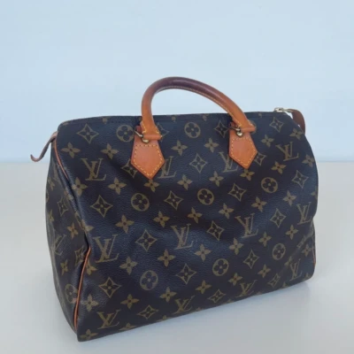 Louis Vuitton speedy 30 vintage monogram 95 SAC DE LUXE DE SECONDE MAIN AUTHENTIQUE CERTIFICAT D'AUTHENTICITE ENTRUPY. SAC DE LUXE D'OCCASION PAS CHER.