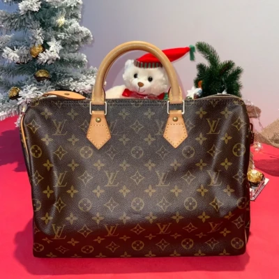 Louis Vuitton speedy 35 monogram SAC DE LUXE DE SECONDE MAIN AUTHENTIQUE CERTIFICAT D'AUTHENTICITE ENTRUPY. SAC DE LUXE D'OCCASION PAS CHER. LOUIS VUITTON FULL SET