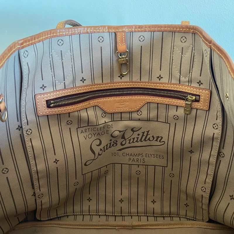 Louis Vuitton neverfull GM monogram SAC DE LUXE DE SECONDE MAIN AUTHENTIQUE CERTIFICAT D'AUTHENTICITE ENTRUPY. SAC DE LUXE D'OCCASION PAS CHER. LOUIS VUITTON FULL SET