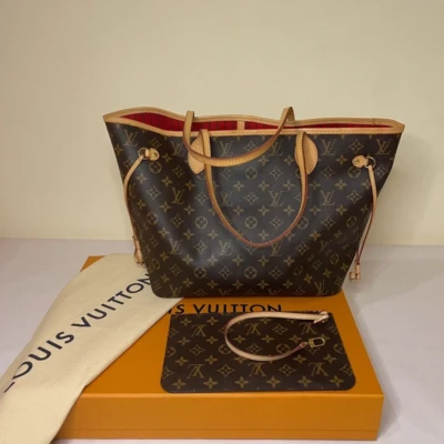 Louis Vuitton neverfull MM monogram pivoine SAC DE LUXE DE SECONDE MAIN AUTHENTIQUE CERTIFICAT D'AUTHENTICITE ENTRUPY. SAC DE LUXE D'OCCASION PAS CHER. LOUIS VUITTON FULL SET