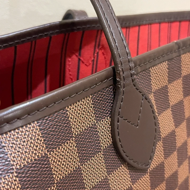 LOUIS VUITTON neverfull MM damier ébène LUXE DE SECONDE MAIN AUTHENTIQUE CERTIFICAT D'AUTHENTICITE ENTRUPY. SAC DE LUXE D'OCCASION PAS CHER LOUIS VUITTON FULL SET