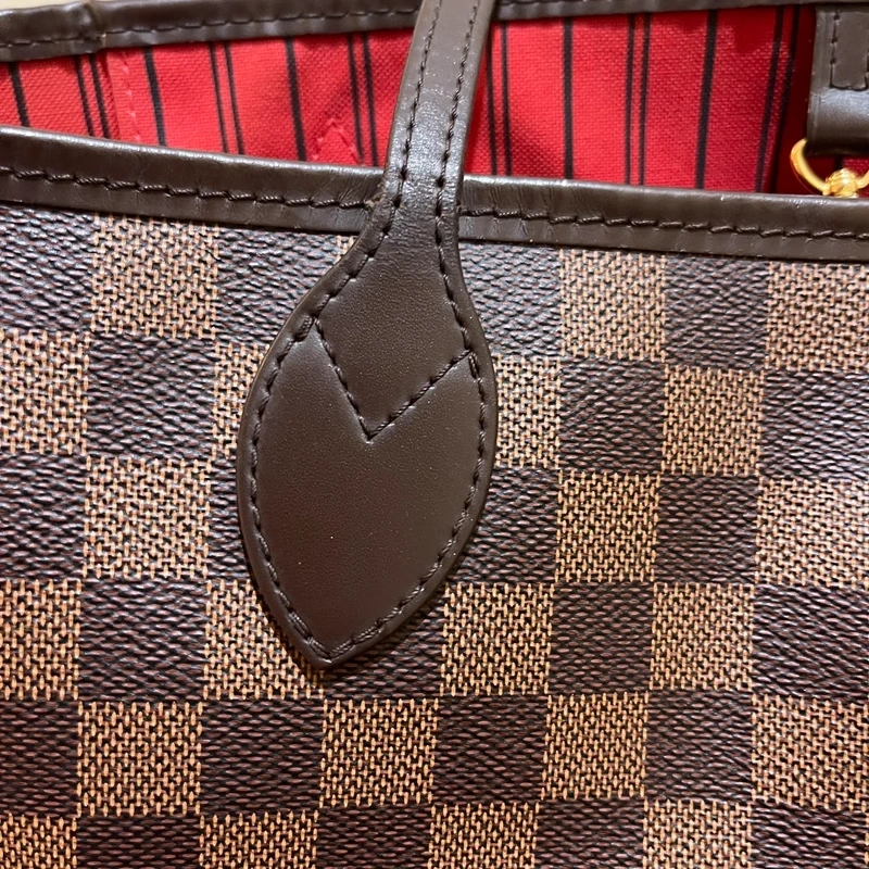 LOUIS VUITTON neverfull MM damier ébène LUXE DE SECONDE MAIN AUTHENTIQUE CERTIFICAT D'AUTHENTICITE ENTRUPY. SAC DE LUXE D'OCCASION PAS CHER LOUIS VUITTON FULL SET