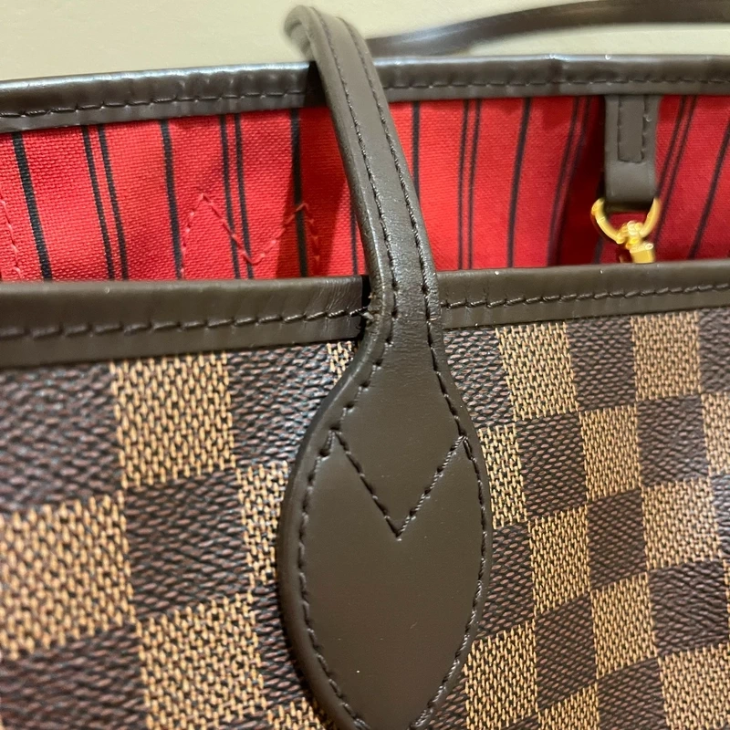 LOUIS VUITTON neverfull MM damier ébène LUXE DE SECONDE MAIN AUTHENTIQUE CERTIFICAT D'AUTHENTICITE ENTRUPY. SAC DE LUXE D'OCCASION PAS CHER LOUIS VUITTON FULL SET