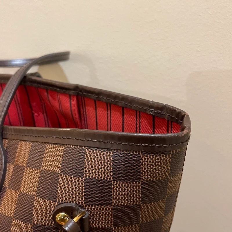 LOUIS VUITTON neverfull MM damier ébène LUXE DE SECONDE MAIN AUTHENTIQUE CERTIFICAT D'AUTHENTICITE ENTRUPY. SAC DE LUXE D'OCCASION PAS CHER LOUIS VUITTON FULL SET