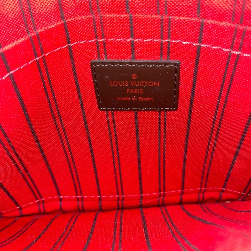 LOUIS VUITTON neverfull MM damier ébène LUXE DE SECONDE MAIN AUTHENTIQUE CERTIFICAT D'AUTHENTICITE ENTRUPY. SAC DE LUXE D'OCCASION PAS CHER LOUIS VUITTON FULL SET