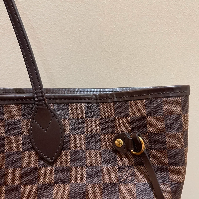 LOUIS VUITTON neverfull MM damier ébène LUXE DE SECONDE MAIN AUTHENTIQUE CERTIFICAT D'AUTHENTICITE ENTRUPY. SAC DE LUXE D'OCCASION PAS CHER LOUIS VUITTON FULL SET