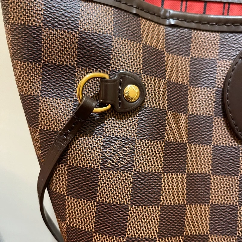 LOUIS VUITTON neverfull MM damier ébène LUXE DE SECONDE MAIN AUTHENTIQUE CERTIFICAT D'AUTHENTICITE ENTRUPY. SAC DE LUXE D'OCCASION PAS CHER LOUIS VUITTON FULL SET