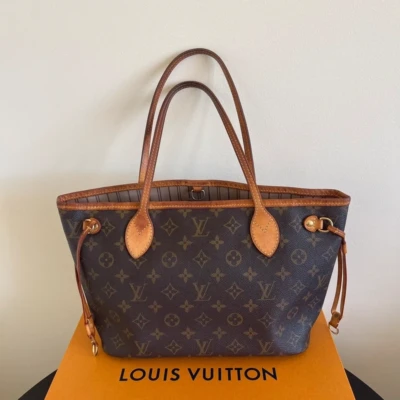 Louis Vuitton neverfull PM monogram vintage SAC DE LUXE DE SECONDE MAIN AUTHENTIQUE CERTIFICAT D'AUTHENTICITE ENTRUPY. SAC DE LUXE D'OCCASION PAS CHER