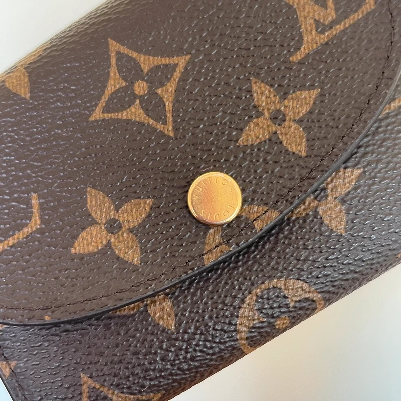 LOUIS VUITTON portefuille Rosalie Monogram SAC DE LUXE DE SECONDE MAIN AUTHENTIQUE CERTIFICAT D'AUTHENTICITE ENTRUPY. SAC DE LUXE D'OCCASION PAS CHER LOUIS VUITTON FULL SET
