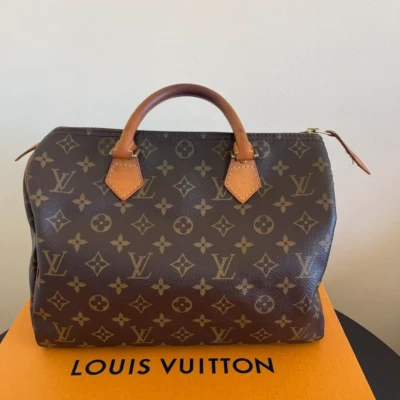LOUIS VUITTON speedy 30 monogram SAC DE LUXE DE SECONDE MAIN AUTHENTIQUE CERTIFICAT D'AUTHENTICITE ENTRUPY. SAC DE LUXE D'OCCASION PAS CHER LOUIS VUITTON FULL SET
