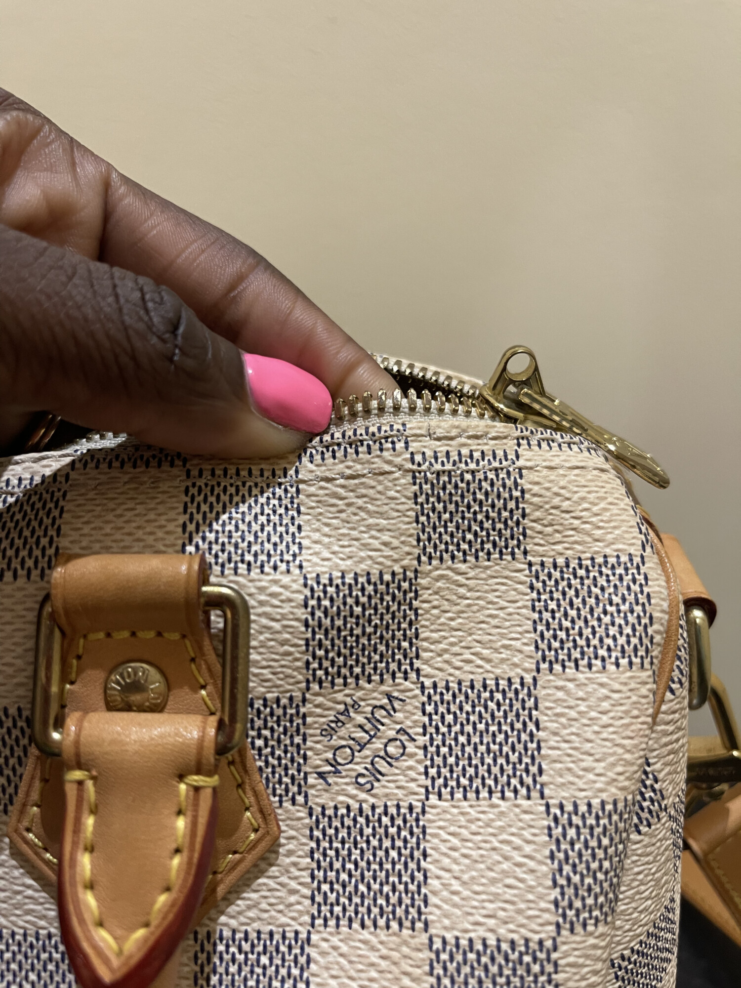 Louis Vuitton speedy 25 bandoulière damier azur LUXE DE SECONDE MAIN AUTHENTIQUE CERTIFICAT D'AUTHENTICITE ENTRUPY. SAC DE LUXE D'OCCASION PAS CHER LOUIS VUITTON FULL SET