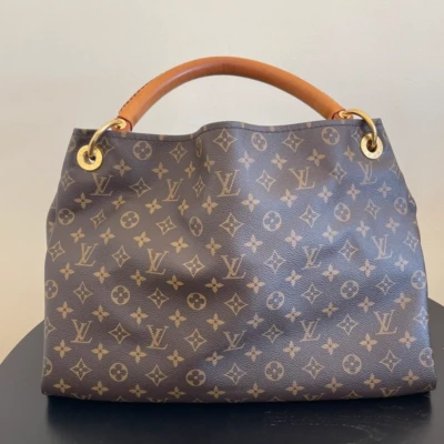 LOUIS VUITTON Artsy MM monogram LUXE DE SECONDE MAIN AUTHENTIQUE CERTIFICAT D'AUTHENTICITE ENTRUPY. SAC DE LUXE D'OCCASION PAS CHER LOUIS VUITTON FULL SET