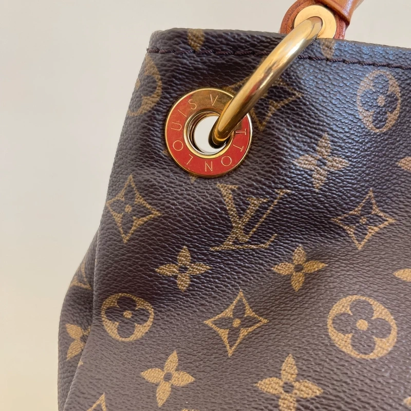 LOUIS VUITTON Artsy MM monogram LUXE DE SECONDE MAIN AUTHENTIQUE CERTIFICAT D'AUTHENTICITE ENTRUPY. SAC DE LUXE D'OCCASION PAS CHER LOUIS VUITTON FULL SET