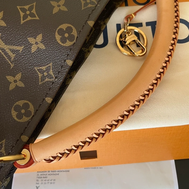 LOUIS VUITTON Artsy Monogram LUXE DE SECONDE MAIN AUTHENTIQUE CERTIFICAT D'AUTHENTICITE ENTRUPY. SAC DE LUXE D'OCCASION PAS CHER LOUIS VUITTON FULL SET