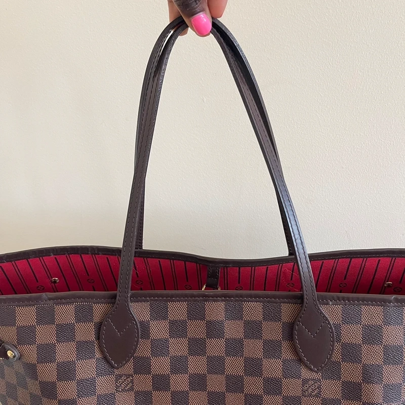 LOUIS VUITTON neverfull GM damier ébène LUXE DE SECONDE MAIN AUTHENTIQUE CERTIFICAT D'AUTHENTICITE ENTRUPY. SAC DE LUXE D'OCCASION PAS CHER LOUIS VUITTON FULL SET