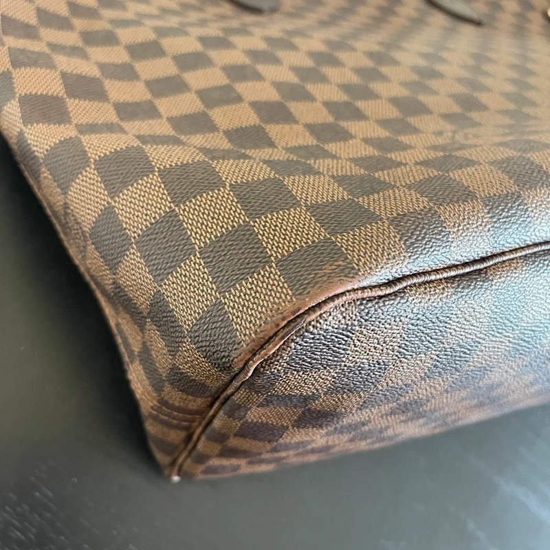 LOUIS VUITTON neverfull GM damier ébène LUXE DE SECONDE MAIN AUTHENTIQUE CERTIFICAT D'AUTHENTICITE ENTRUPY. SAC DE LUXE D'OCCASION PAS CHER LOUIS VUITTON FULL SET