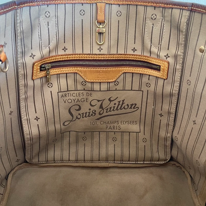 LOUIS VUITTON neverfull MM monogram LUXE DE SECONDE MAIN AUTHENTIQUE CERTIFICAT D'AUTHENTICITE ENTRUPY. SAC DE LUXE D'OCCASION PAS CHER LOUIS VUITTON FULL SET