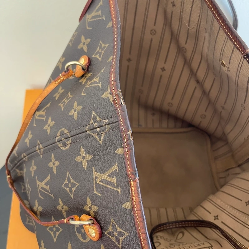 LOUIS VUITTON neverfull MM monogram LUXE DE SECONDE MAIN AUTHENTIQUE CERTIFICAT D'AUTHENTICITE ENTRUPY. SAC DE LUXE D'OCCASION PAS CHER LOUIS VUITTON FULL SET