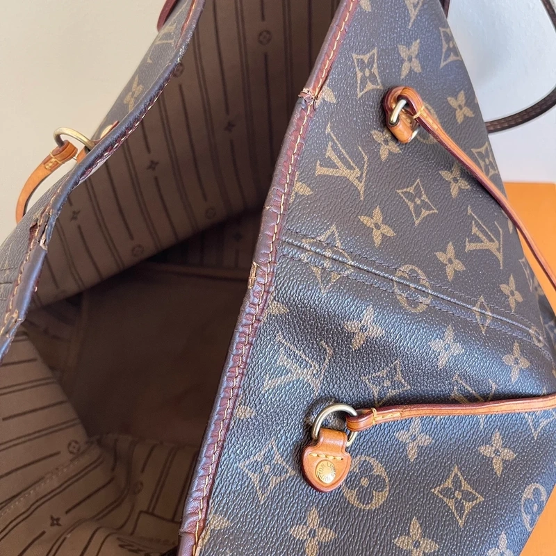 LOUIS VUITTON neverfull MM monogram LUXE DE SECONDE MAIN AUTHENTIQUE CERTIFICAT D'AUTHENTICITE ENTRUPY. SAC DE LUXE D'OCCASION PAS CHER LOUIS VUITTON FULL SET