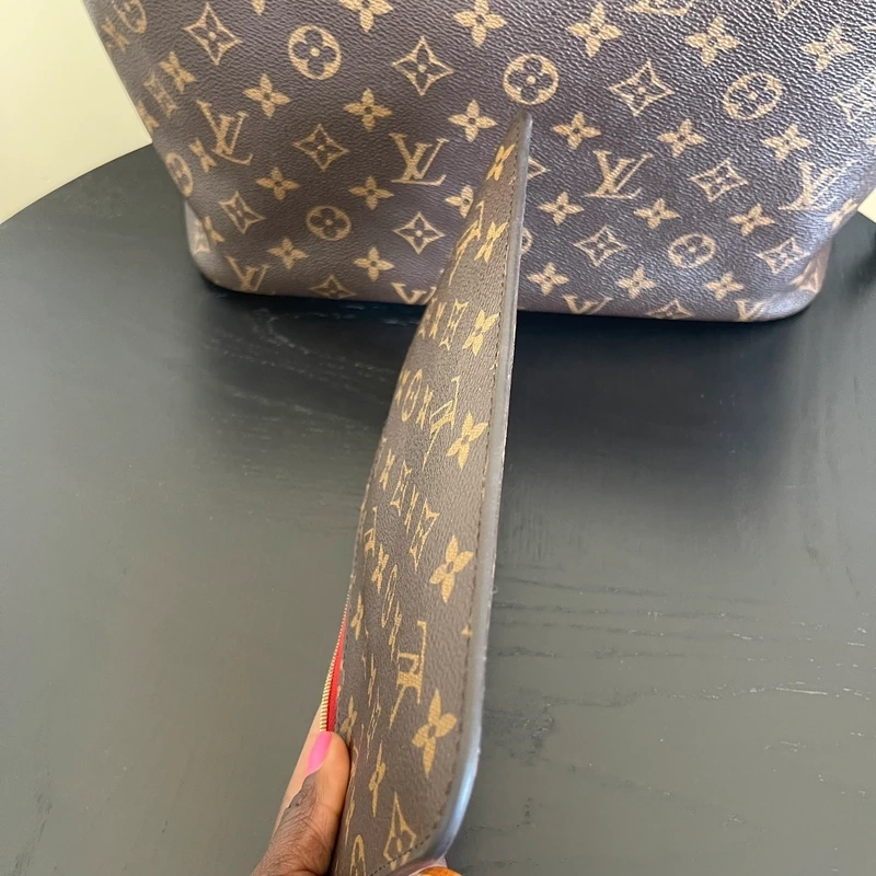 LOUIS VUITTON neverfull MM pivoine LUXE DE SECONDE MAIN AUTHENTIQUE CERTIFICAT D'AUTHENTICITE ENTRUPY. SAC DE LUXE D'OCCASION PAS CHER LOUIS VUITTON FULL SET