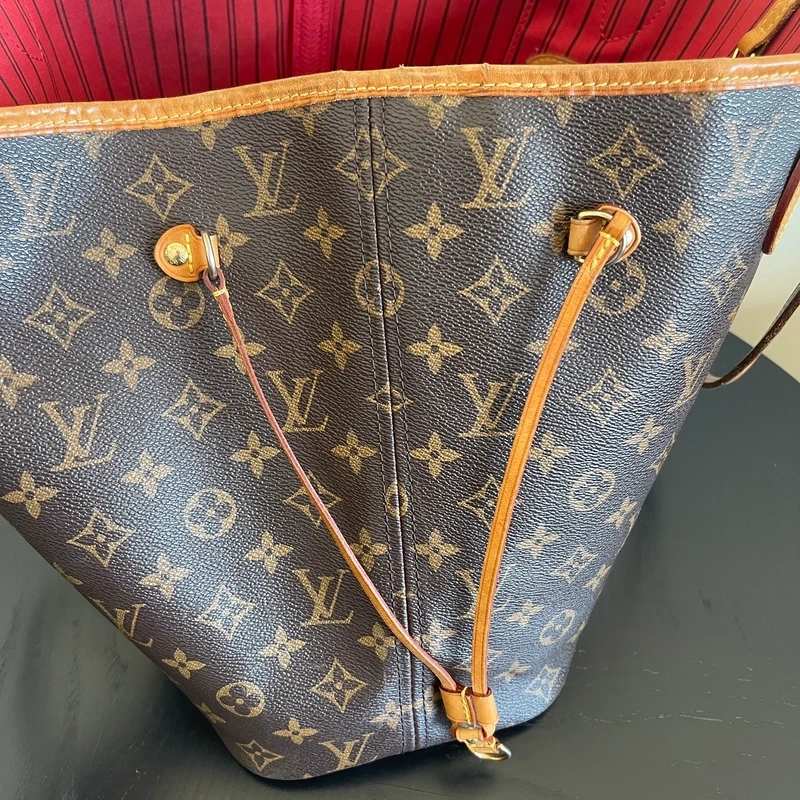 LOUIS VUITTON neverfull MM pivoine LUXE DE SECONDE MAIN AUTHENTIQUE CERTIFICAT D'AUTHENTICITE ENTRUPY. SAC DE LUXE D'OCCASION PAS CHER LOUIS VUITTON FULL SET