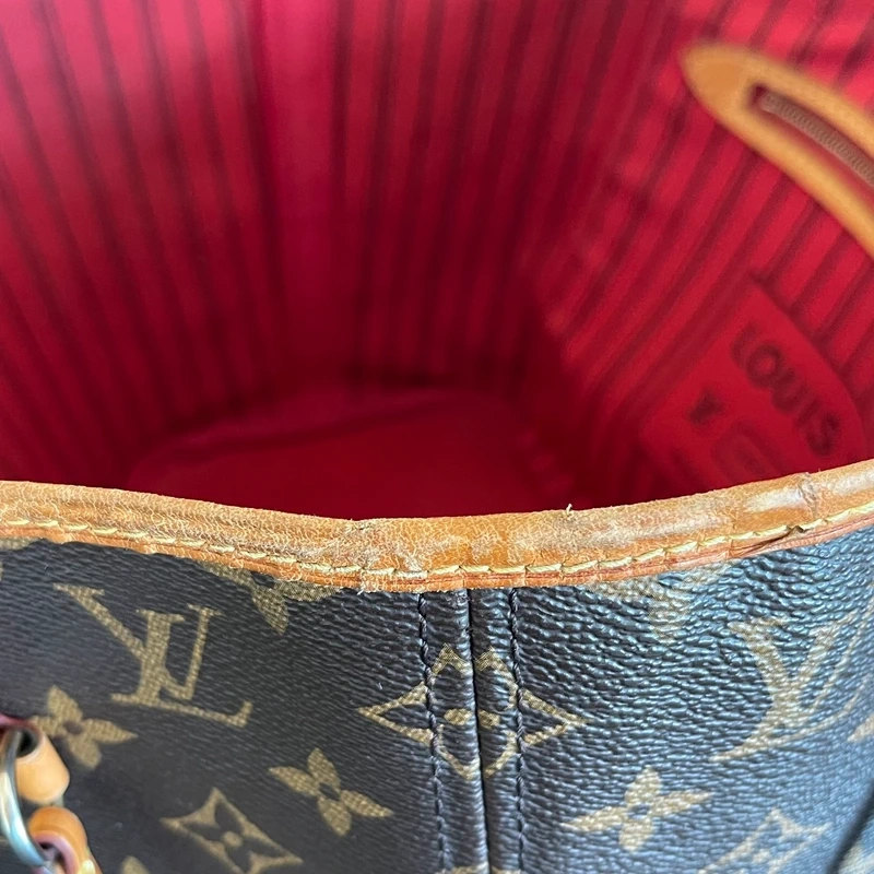LOUIS VUITTON neverfull MM pivoine LUXE DE SECONDE MAIN AUTHENTIQUE CERTIFICAT D'AUTHENTICITE ENTRUPY. SAC DE LUXE D'OCCASION PAS CHER LOUIS VUITTON FULL SET