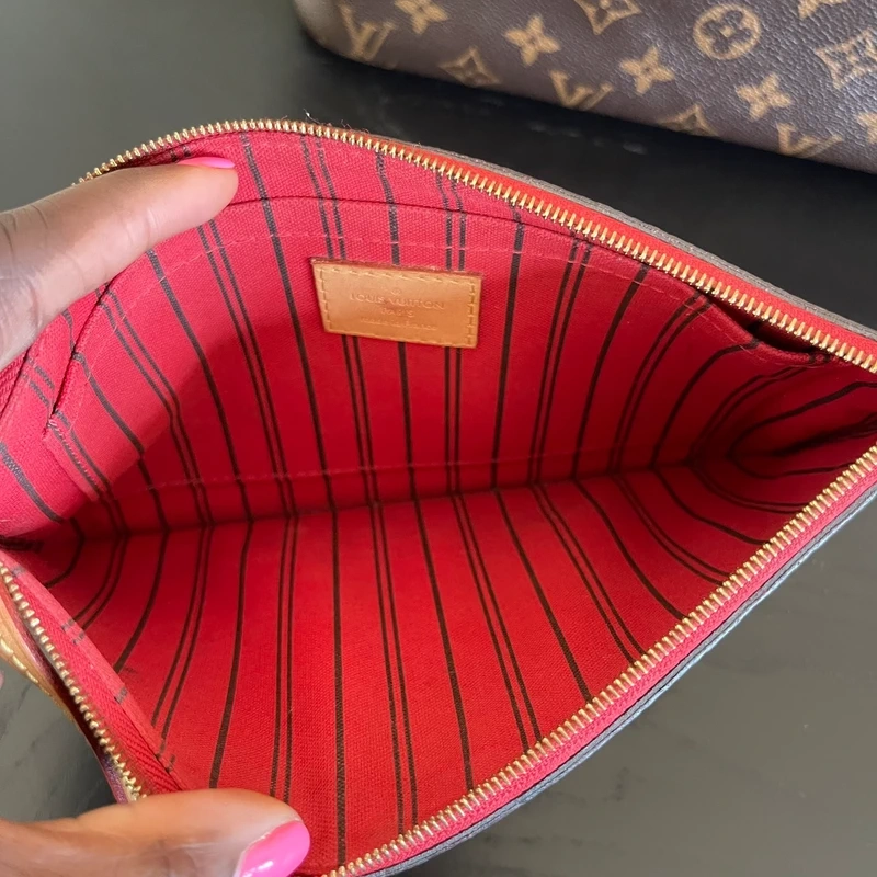 LOUIS VUITTON neverfull MM pivoine LUXE DE SECONDE MAIN AUTHENTIQUE CERTIFICAT D'AUTHENTICITE ENTRUPY. SAC DE LUXE D'OCCASION PAS CHER LOUIS VUITTON FULL SET