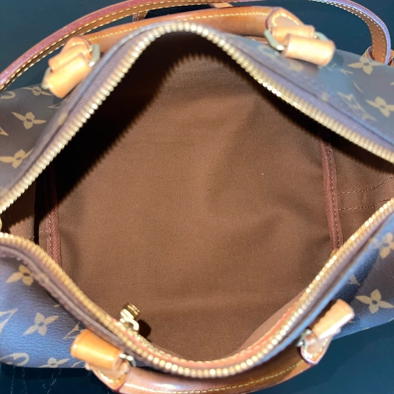 LOUIS VUITTON speedy 25 monogram LUXE DE SECONDE MAIN AUTHENTIQUE CERTIFICAT D'AUTHENTICITE ENTRUPY. SAC DE LUXE D'OCCASION PAS CHER LOUIS VUITTON FULL SET