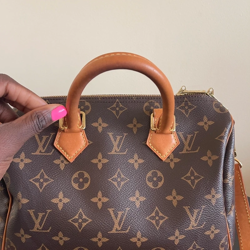 LOUIS VUITTON speedy 25 monogram LUXE DE SECONDE MAIN AUTHENTIQUE CERTIFICAT D'AUTHENTICITE ENTRUPY. SAC DE LUXE D'OCCASION PAS CHER LOUIS VUITTON FULL SET