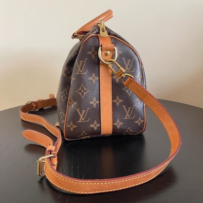 LOUIS VUITTON speedy 25 monogram LUXE DE SECONDE MAIN AUTHENTIQUE CERTIFICAT D'AUTHENTICITE ENTRUPY. SAC DE LUXE D'OCCASION PAS CHER LOUIS VUITTON FULL SET