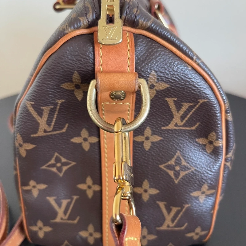 LOUIS VUITTON speedy 25 monogram LUXE DE SECONDE MAIN AUTHENTIQUE CERTIFICAT D'AUTHENTICITE ENTRUPY. SAC DE LUXE D'OCCASION PAS CHER LOUIS VUITTON FULL SET