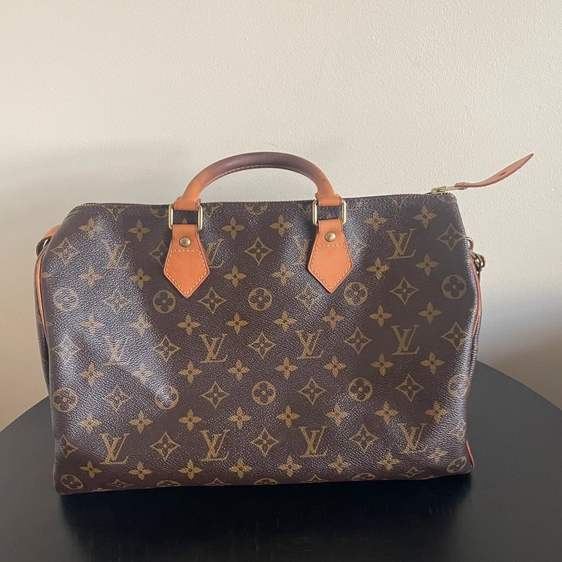 Louis Vuitton speedy 35 + Emilie monogram LUXE DE SECONDE MAIN AUTHENTIQUE CERTIFICAT D'AUTHENTICITE ENTRUPY. SAC DE LUXE D'OCCASION PAS CHER LOUIS VUITTON FULL SET