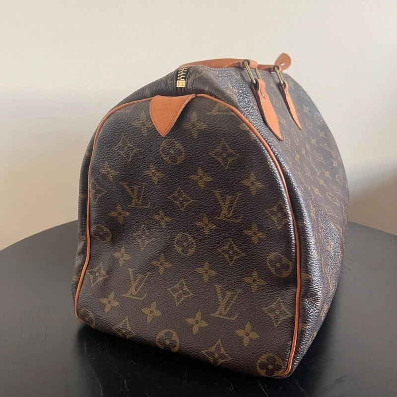 Louis Vuitton speedy 35 + Emilie monogram LUXE DE SECONDE MAIN AUTHENTIQUE CERTIFICAT D'AUTHENTICITE ENTRUPY. SAC DE LUXE D'OCCASION PAS CHER LOUIS VUITTON FULL SET