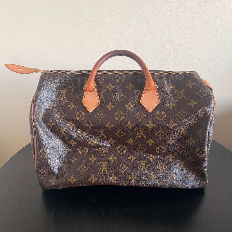 Louis Vuitton speedy 35 + Emilie monogram LUXE DE SECONDE MAIN AUTHENTIQUE CERTIFICAT D'AUTHENTICITE ENTRUPY. SAC DE LUXE D'OCCASION PAS CHER LOUIS VUITTON FULL SET