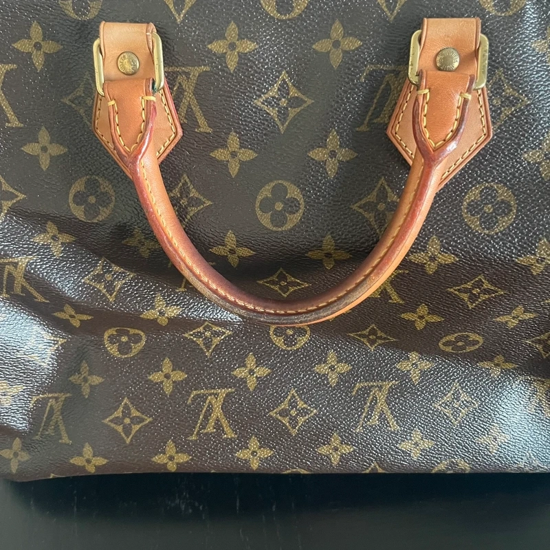 Louis Vuitton speedy 35 + Emilie monogram LUXE DE SECONDE MAIN AUTHENTIQUE CERTIFICAT D'AUTHENTICITE ENTRUPY. SAC DE LUXE D'OCCASION PAS CHER LOUIS VUITTON FULL SET