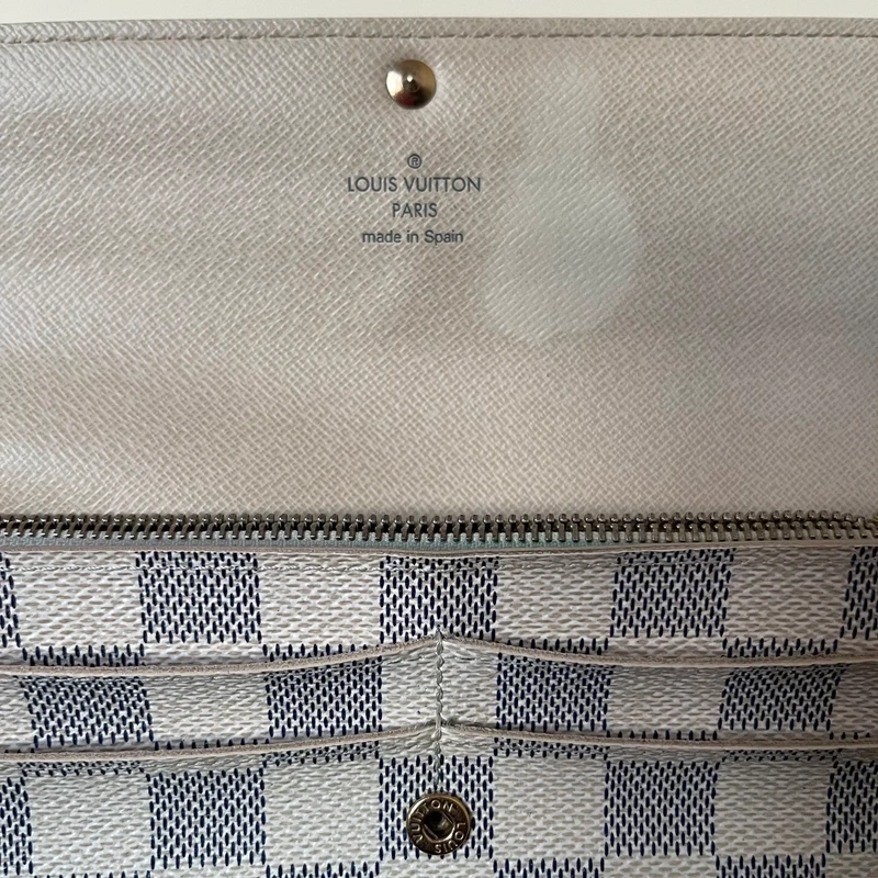 Louis Vuitton Sarah damier azur LUXE DE SECONDE MAIN AUTHENTIQUE CERTIFICAT D'AUTHENTICITE ENTRUPY. SAC DE LUXE D'OCCASION PAS CHER LOUIS VUITTON FULL SET.
