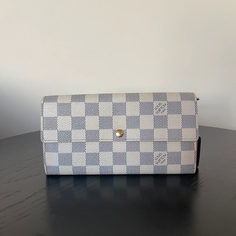 Louis Vuitton Sarah damier azur LUXE DE SECONDE MAIN AUTHENTIQUE CERTIFICAT D'AUTHENTICITE ENTRUPY. SAC DE LUXE D'OCCASION PAS CHER LOUIS VUITTON FULL SET.