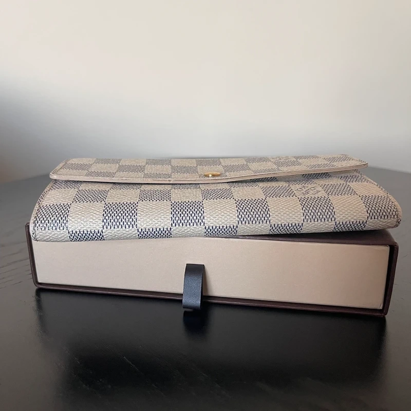 Louis Vuitton Sarah damier azur LUXE DE SECONDE MAIN AUTHENTIQUE CERTIFICAT D'AUTHENTICITE ENTRUPY. SAC DE LUXE D'OCCASION PAS CHER LOUIS VUITTON FULL SET.