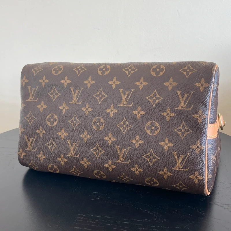 Louis Vuitton speedy 30 bandoulière monogram LUXE DE SECONDE MAIN AUTHENTIQUE CERTIFICAT D'AUTHENTICITE ENTRUPY. SAC DE LUXE D'OCCASION PAS CHER LOUIS VUITTON FULL SET.