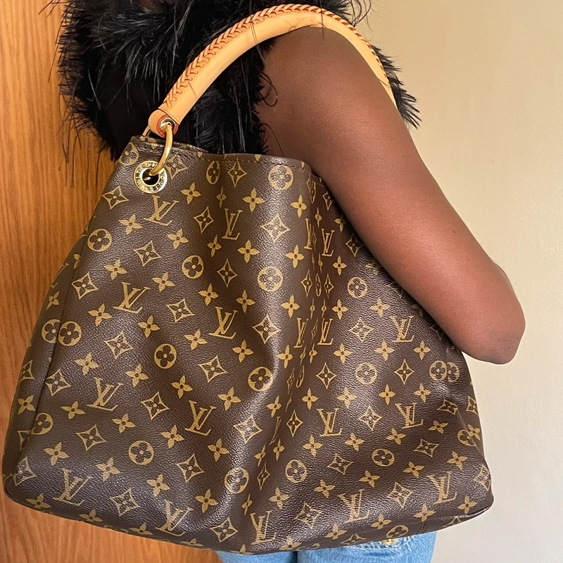 LOUIS VUITTON Artsy MM monogram LUXE DE SECONDE MAIN AUTHENTIQUE CERTIFICAT D'AUTHENTICITE ENTRUPY. SAC DE LUXE D'OCCASION PAS CHER LOUIS VUITTON FULL SET