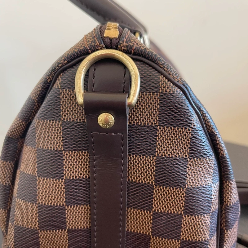 Louis Vuitton speedy 25 bandoulière damier ébène LUXE DE SECONDE MAIN AUTHENTIQUE. SAC DE LUXE LV ENTRUPY CERTIFICATE