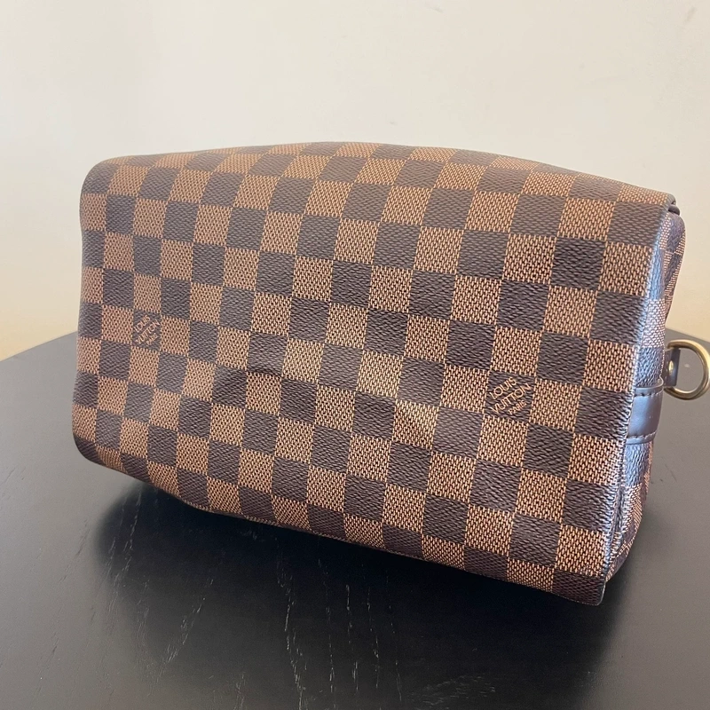 Louis Vuitton speedy 25 bandoulière damier ébène LUXE DE SECONDE MAIN AUTHENTIQUE. SAC DE LUXE LV ENTRUPY CERTIFICATE