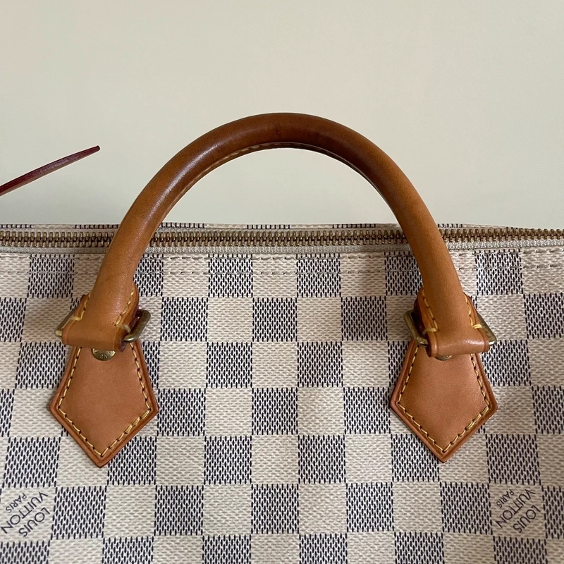 LOUIS VUITTON speedy 30 damier azur LUXE DE SECONDE MAIN AUTHENTIQUE. SAC DE LUXE LV ENTRUPY CERTIFICATE