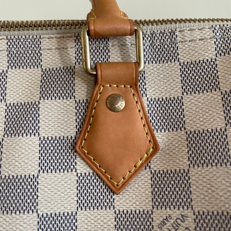 LOUIS VUITTON speedy 30 damier azur LUXE DE SECONDE MAIN AUTHENTIQUE. SAC DE LUXE LV ENTRUPY CERTIFICATE